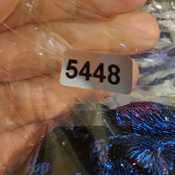 ELLIE WILD Mon Cheri Black and Purple High-Low Trumpet Maxi Skirt  Size 8 - Picture 11 of 11